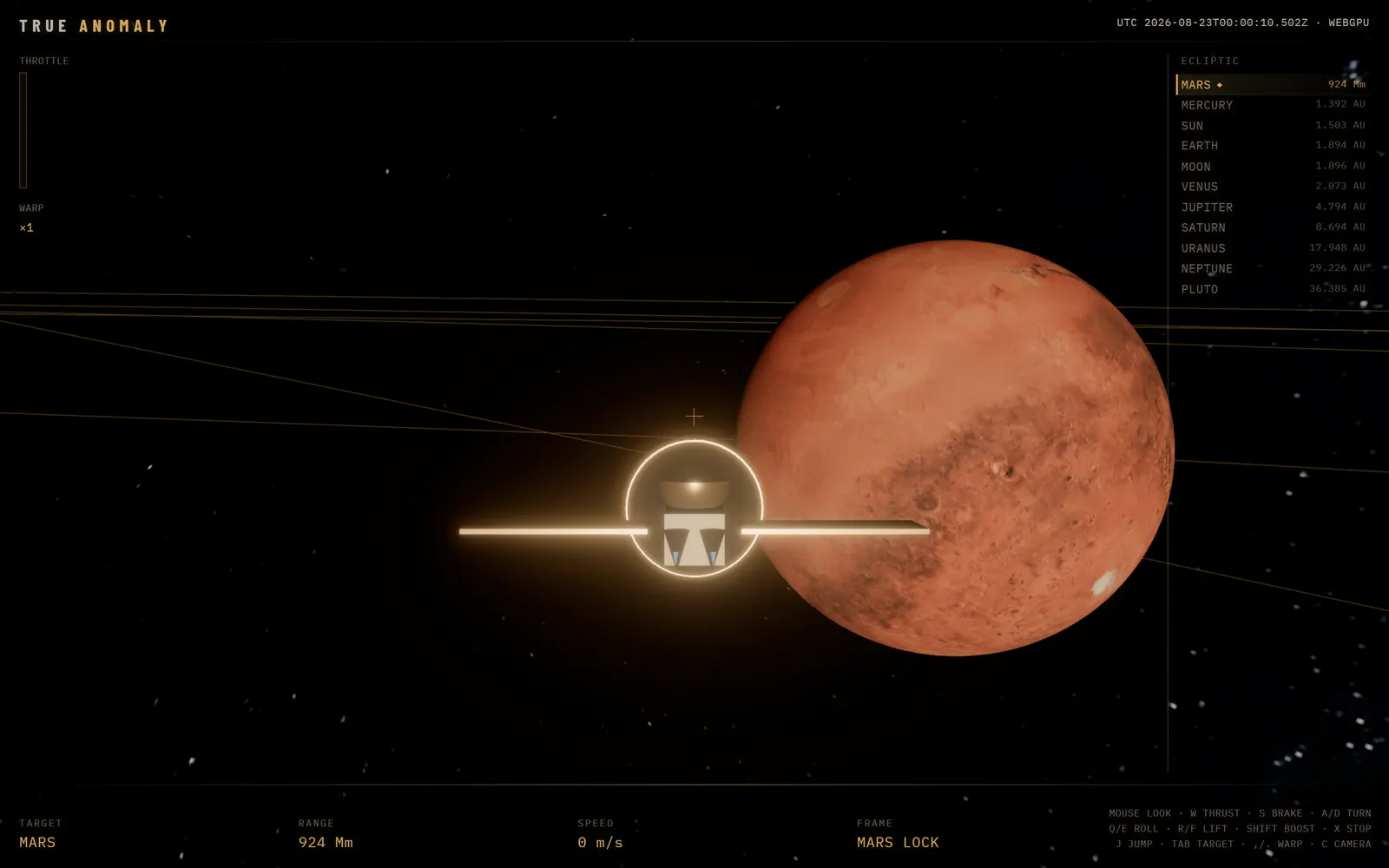 Chase view beside Mars
